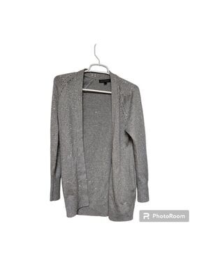 Banana Republic Gray Sequin Cardigan Open Front XS